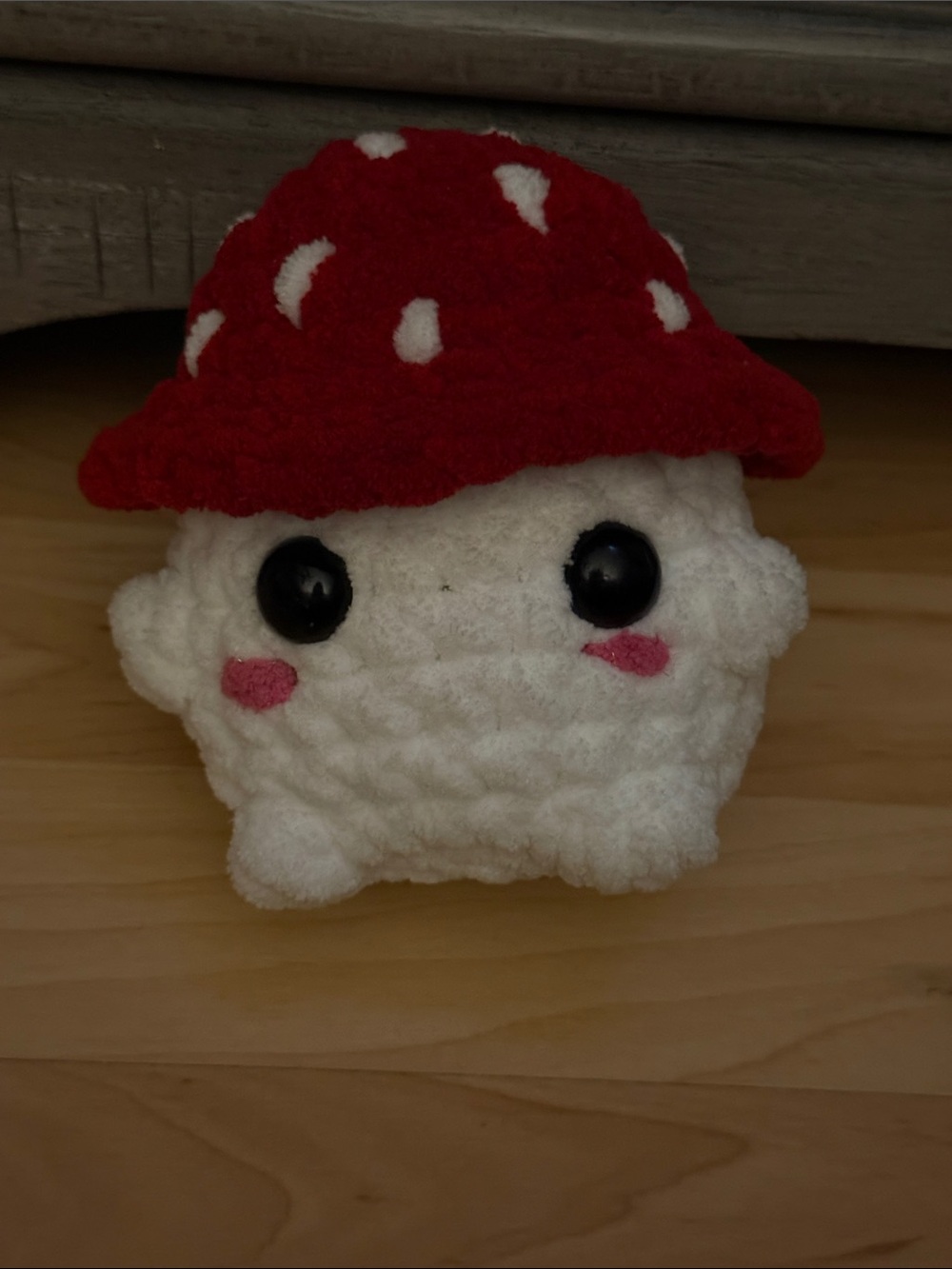 Red & White Plush Mushroom Stuffed Animal - Cute Kawaii Plushie